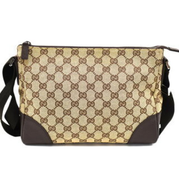 Gucci GG canvas Shoulder Bag brown crossbody - Picture 2 of 8